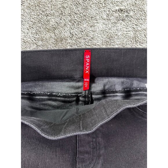 Spanx Denim High Waist Ankle Skinny Jeans Size M Black - Picture 8 of 11